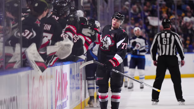 Peterka's 20th goal of season