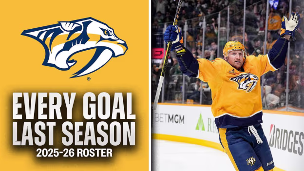 Every goal last season from the 2025-26 Predators