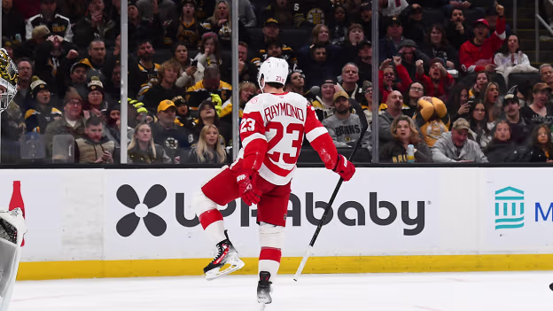 Raymond heads to the net for coy redirection