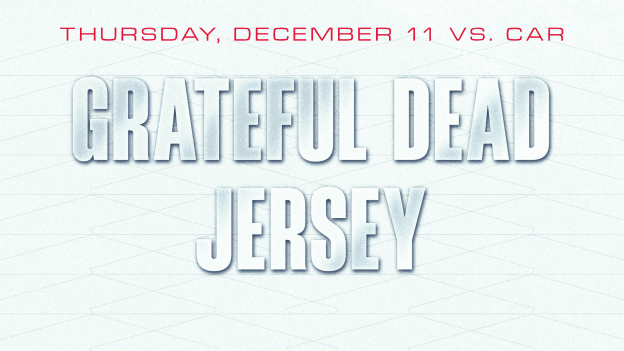 <b><h2>December 11 vs. CAR</h2><p>Grateful Dead Hockey Jersey</p></b><p style="color:#004bc9;">Special Ticket Package</p>