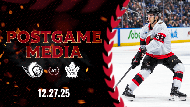 LIVE: Ottawa Senators Postgame Media vs TOR