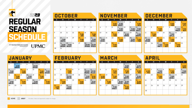 Penguins Announce 2022-23 Regular-Season Schedule | Pittsburgh Penguins