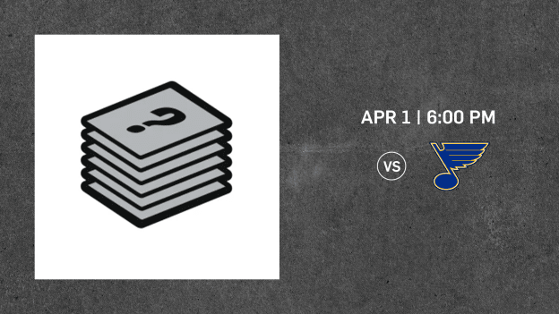 APRIL 1 VS ST. LOUIS BLUES
