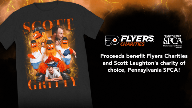 Scott Laughton and Gritty Team Up For T-Shirt Release