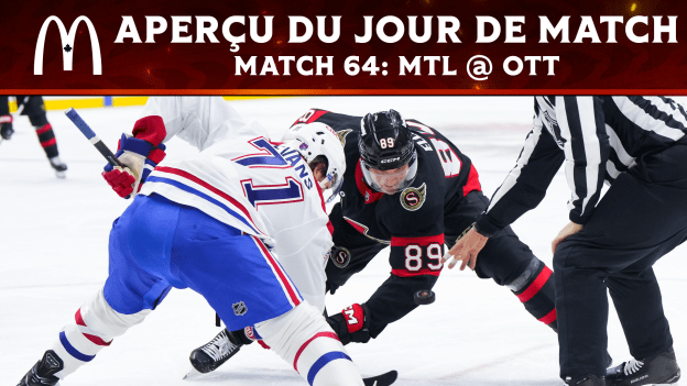 Les Sénateurs rentrent à la maison pour croiser le fer avec les Canadiens