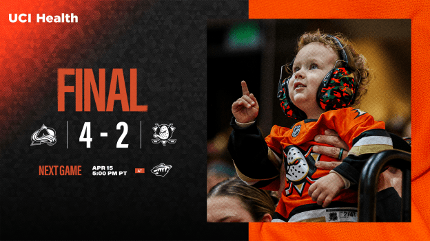 Recap: Ducks Surrender Third-Period Lead, Fall 4-2 to Avs on Fan Appreciation Night