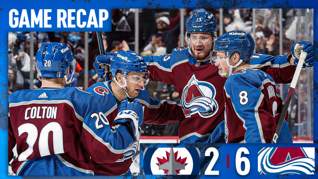 Avalanche Score Five in Third, Rally Past Jets in Game Three to Take Series Lead