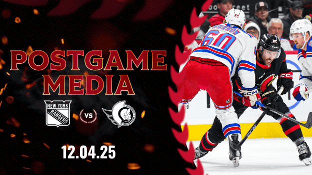 LIVE: Ottawa Senators Postgame Media vs NYR