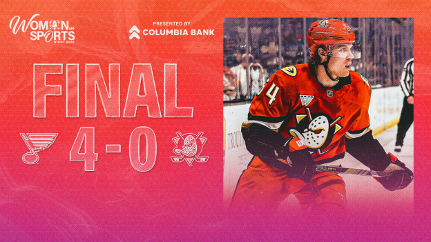FINAL: Ducks Can't Get Offense Going in 4-0 Defeat to St. Louis