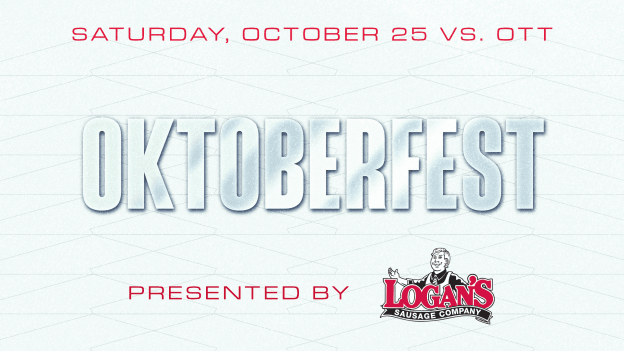 <b><h2>October 25  vs. OTT</h2><p>Oktoberfest</p></b><p style="font-size:15px;">presented by Logan's Sausage</p><p style="color:#004bc9;">Special Ticket Package</p>