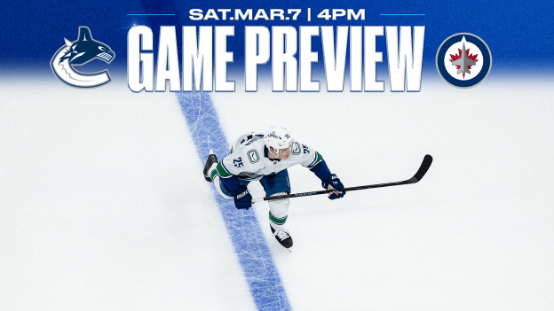 Canucks Play Jets in All-Canadian Matchup on Second Night of Back-to-Back