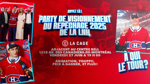 Party de visionnement du 1er tour du Repêchage à La Cage