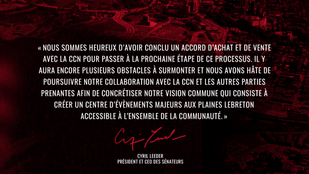 Déclaration commune de la Commission de la capitale nationale et de Capital Sports Development Inc. 