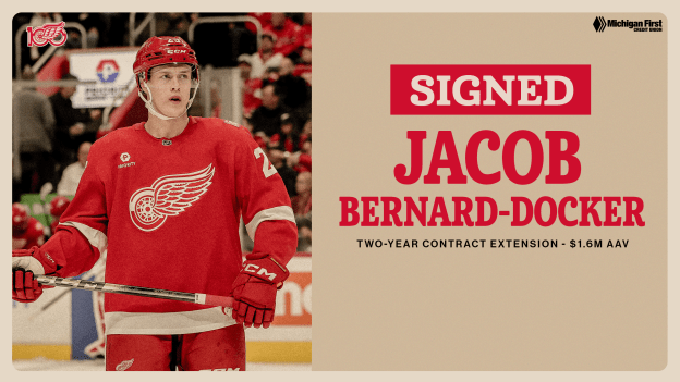 Red Wings sign Jacob Bernard-Docker to two-year contract extension