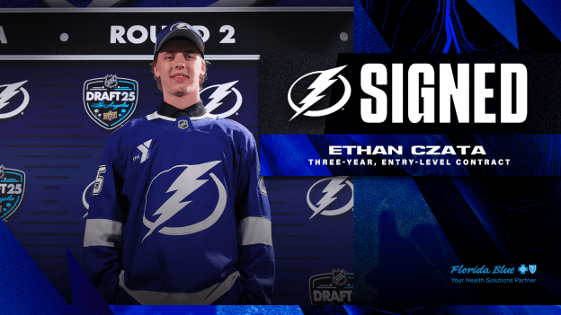 Lightning sign F Ethan Czata to a three-year, entry-level contract 