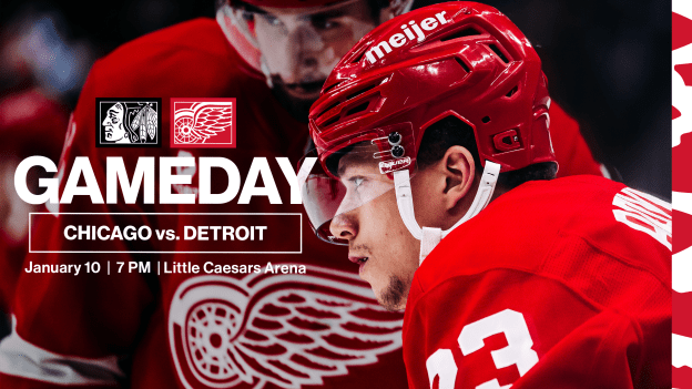 PREVIEW: Red Wings aim to keep season-high winning streak going, host Blackhawks on Friday