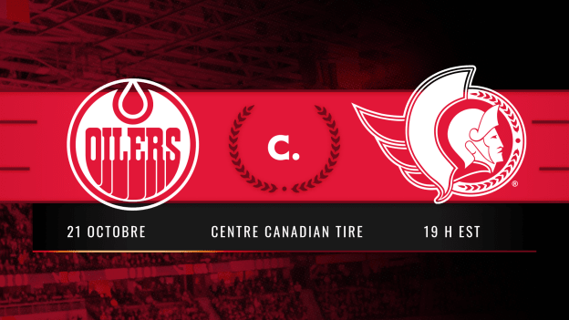 Rejoignez-nous le 21 octobre pour le match opposant les Sénateurs d'Ottawa aux Oilers d'Edmonton.