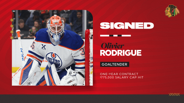 Blackhawks Sign Olivier Rodrigue to One-Year, Two-Way Contract