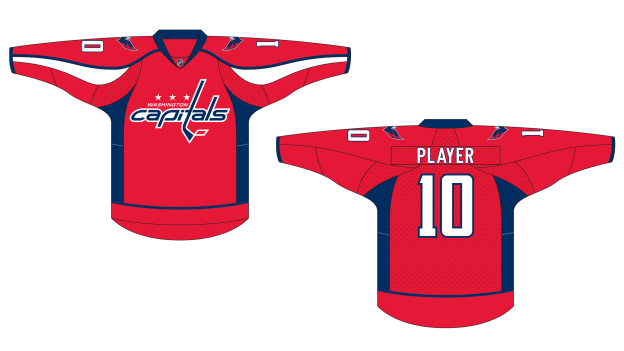 Capitals Reverse Retro 2.0 jersey features the Screaming Eagle on black