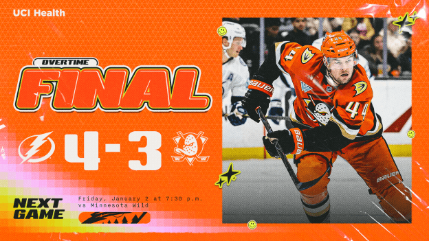 FINAL: Ducks Struck by Lightning in OT 