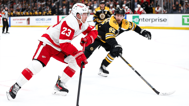 RECAP: Raymond scores twice, extends point streak in Red Wings’ 3-2 overtime loss to Bruins