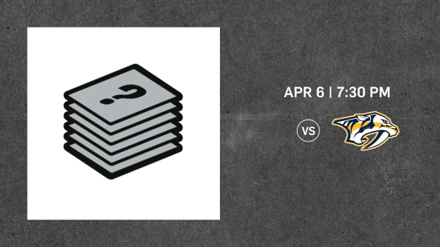 APRIL 6 VS NASHVILLE PREDATORS