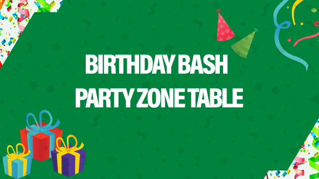 Birthday Bash Party Zone Table