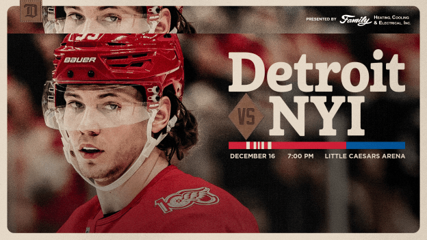 PREVIEW: Back at Little Caesars Arena, Red Wings host Islanders on Tuesday 