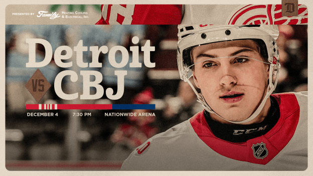 PREVIEW: Red Wings visit Blue Jackets on Thursday for first stop of season-long six-game road trip