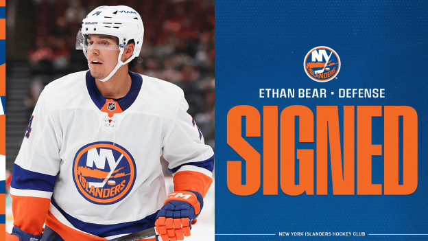 Islanders Sign Defenseman Ethan Bear