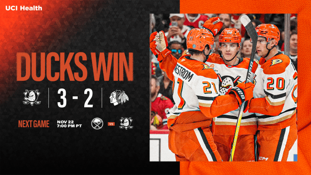 Recap: Ducks Top Line Powers Comeback Victory in Chicago