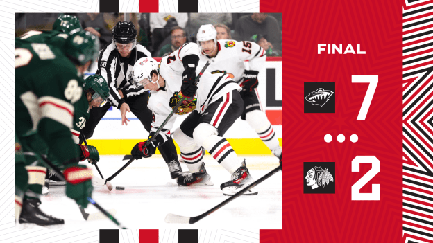 FINAL: Blackhawks Blanked by Wild, 7-2