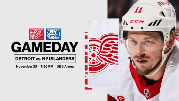 PREVIEW: On the road, Red Wings out to sweep season series with Islanders on Monday  