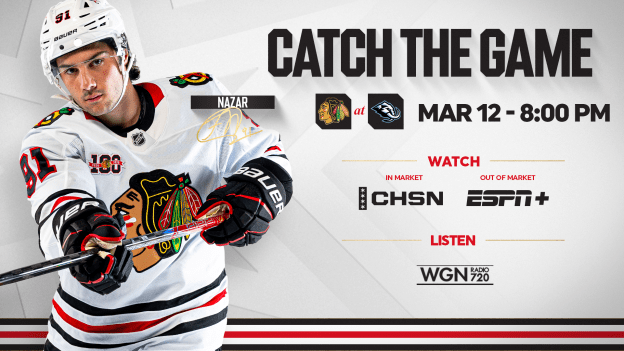 Blackhawks Start Two-Game Trip Against Mammoth