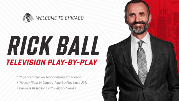 RELEASE: Blackhawks Announce Veteran Broadcaster Rick Ball as New Television Play-by-Play Voice