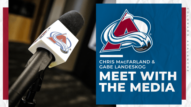 Chris MacFarland and Gabe Landeskog Meet With Media To Discuss 2023-24 Season