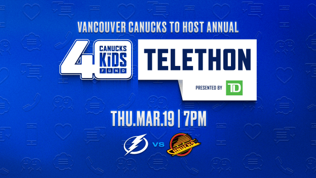 36TH ANNUAL CANUCKS FOR KIDS FUND TELETHON, PRESENTED BY TD, SET FOR MARCH 19TH
