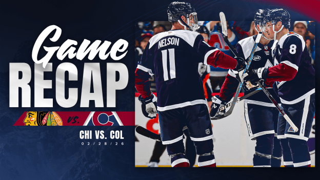 Brindley's Third-Period Goal Leads Avalanche Past Blackhawks 3-1