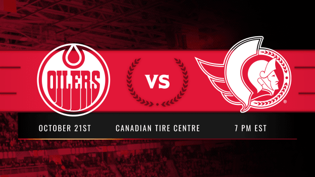 Join us on October 21st as the Ottawa Senators play host to the Edmonton Oilers