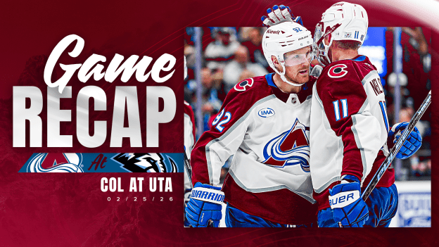 Avalanche Uses Four-Goal Second Period to Defeat Mammoth 4-2