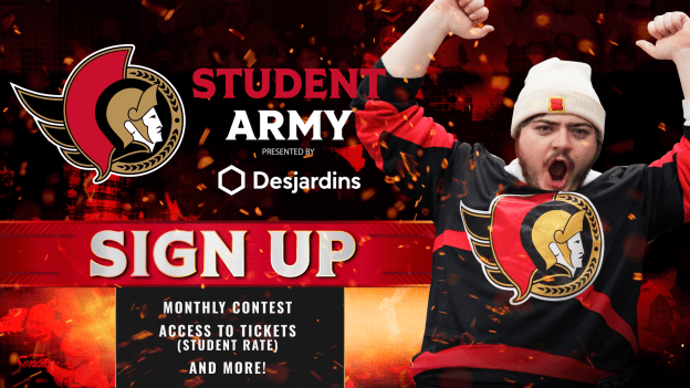 Join the Sens Student Army Newsletter