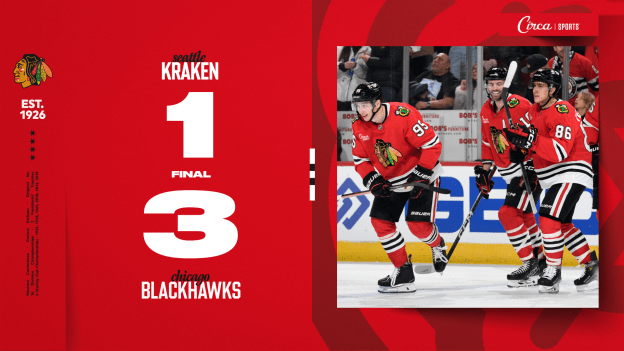 RECAP: Blackhawks Sink Kraken to Complete Homestand Sweep