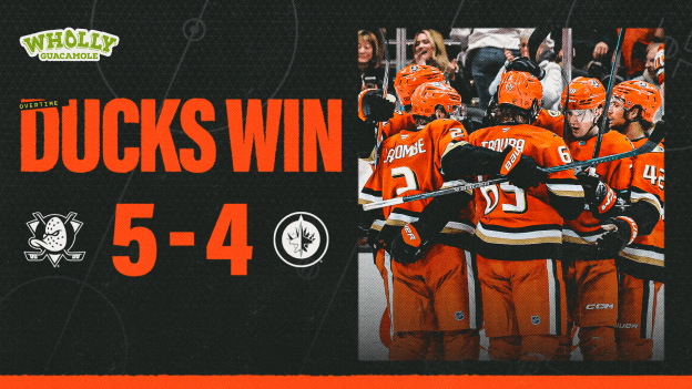 FINAL: Ducks Pull Off Another Dramatic Comeback, Down Jets 5-4 in OT 