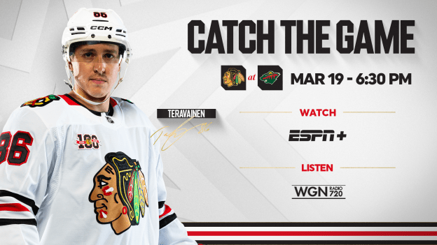 Blackhawks Travel to Minnesota for Rematch with Wild