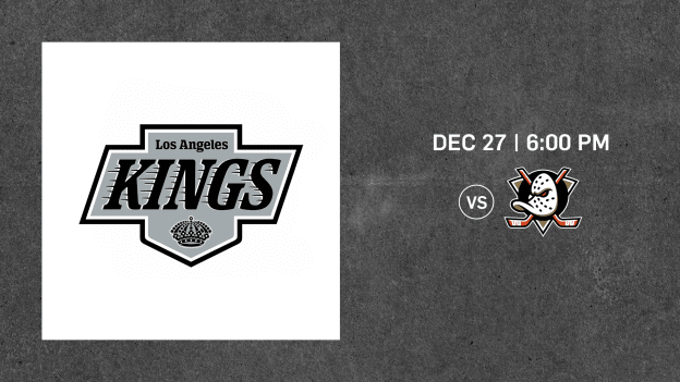 DEC 27 VS ANAHEIM DUCKS