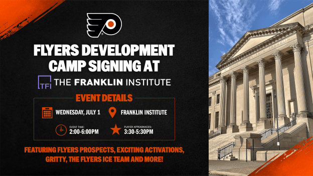 Flyers Announce Development Camp Signing Event at The Franklin Institute
