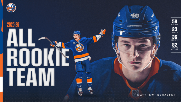 Schaefer Named to the NHL All-Rookie Team for the 2025-26 Season