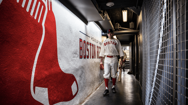 Photos: Bruins Arrive at Fenway in Red Sox Uniforms