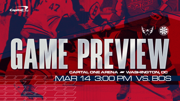 Caps Open Homestand Saturday vs. Bruins