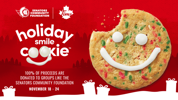 Senators Community Foundation chosen for Tim Horton's Holiday Smile Cookie Campaign